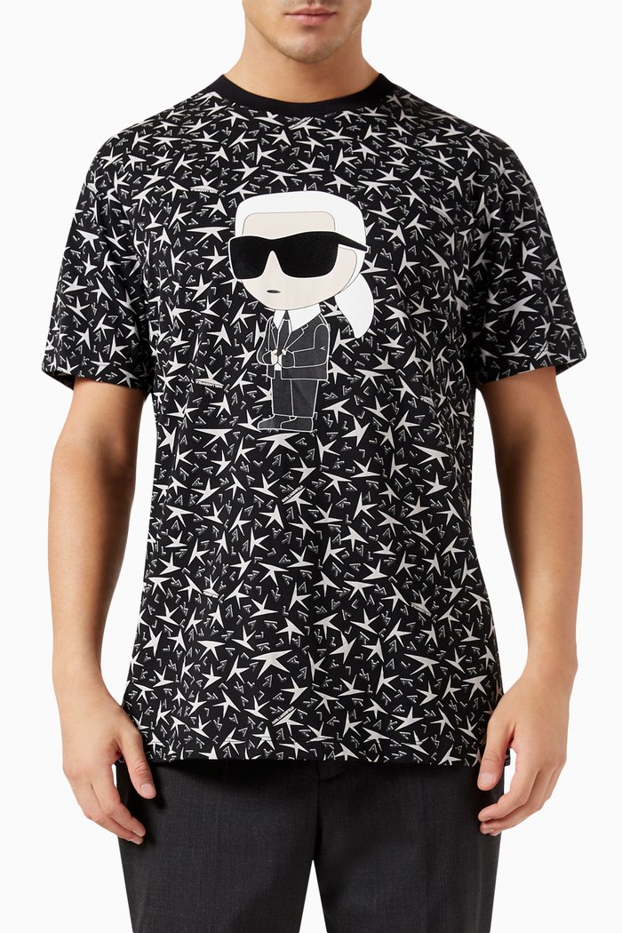 

Ikonik 2.0 Stars T-shirt in Organic Cotton Jersey, Black