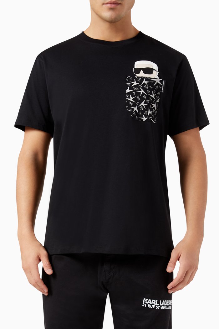 

Ikonik 2.0 Stars T-shirt in Organic Cotton Jersey, Black