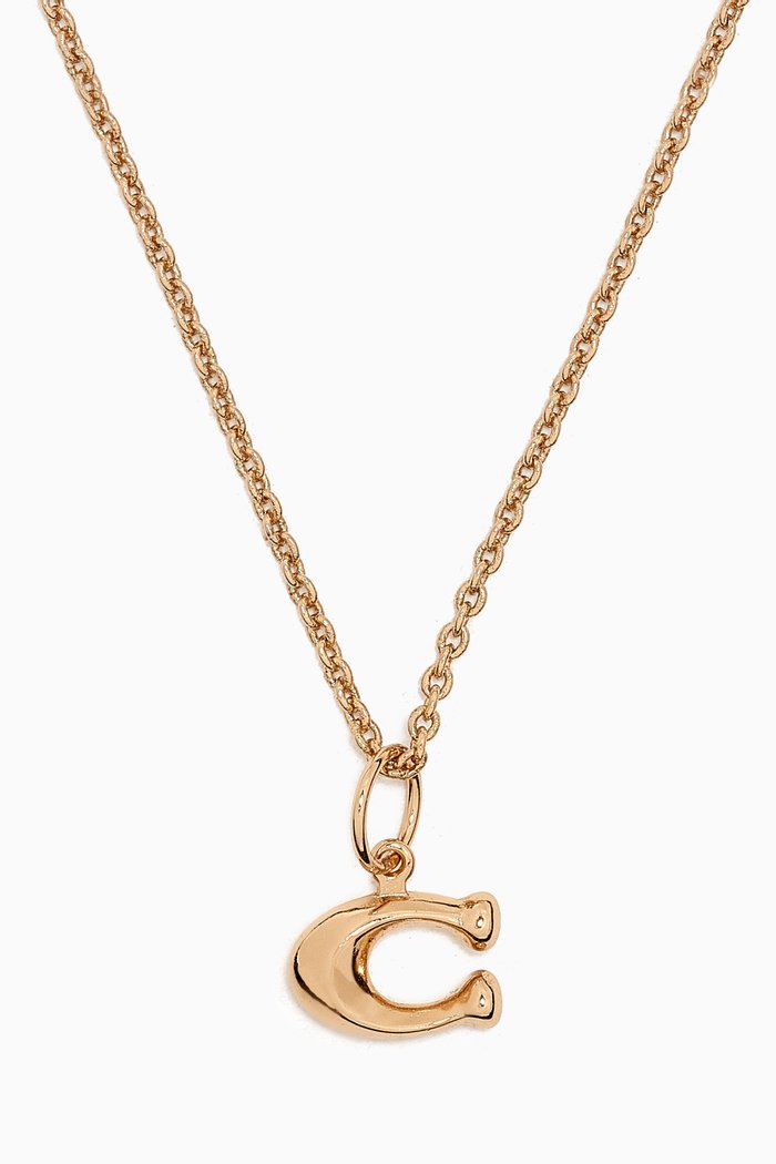 

Signature Starter Necklace in Silver-plated Brass, Gold