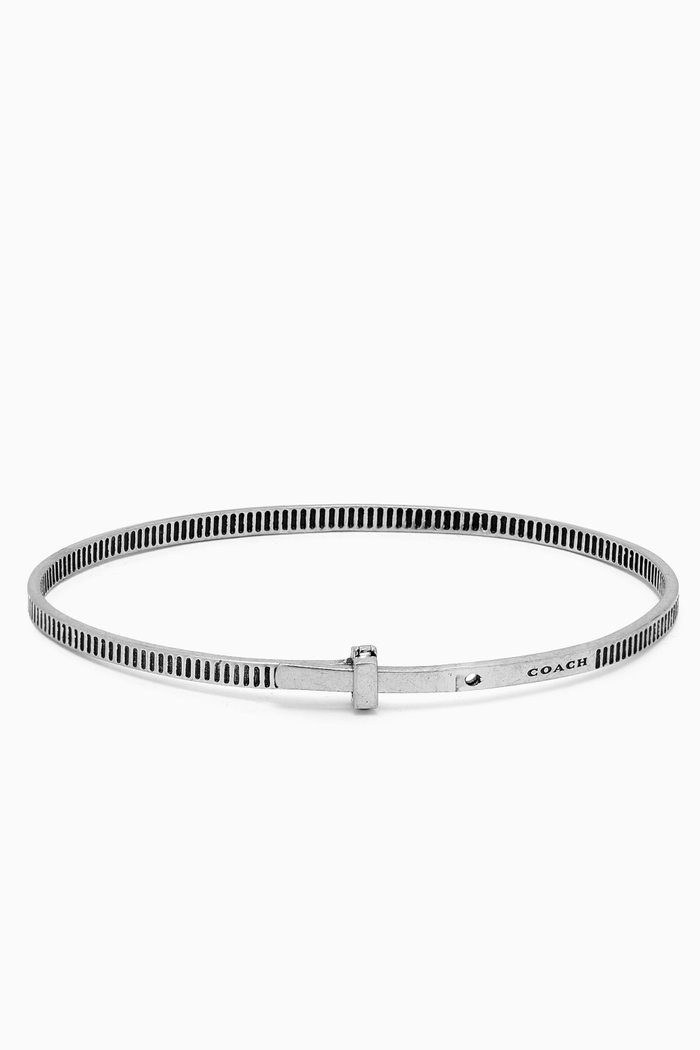 Zip Tie Cuff in Sterling Silver