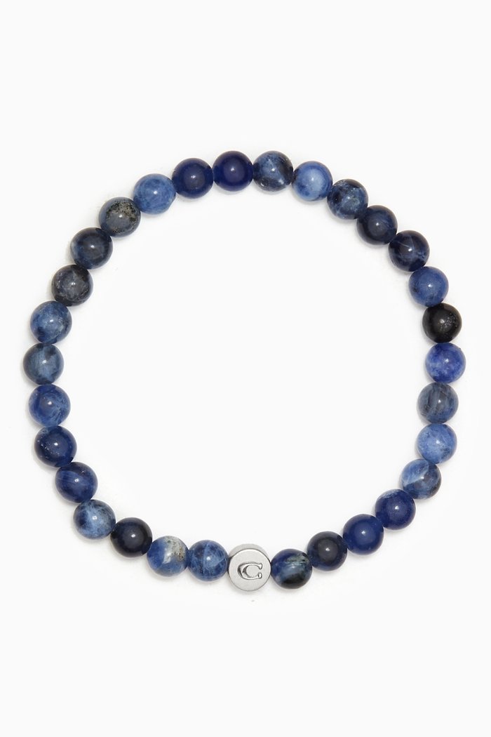 

Beaded C Stretch Bracelet, Blue