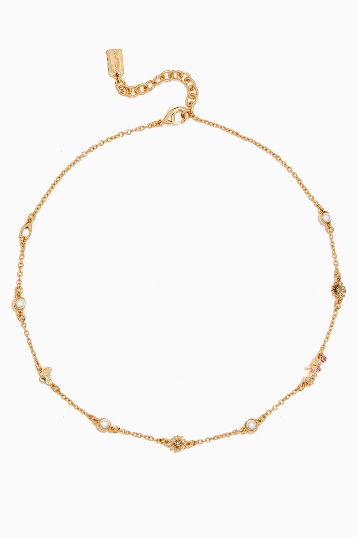 

Daisy Short Necklace, Gold