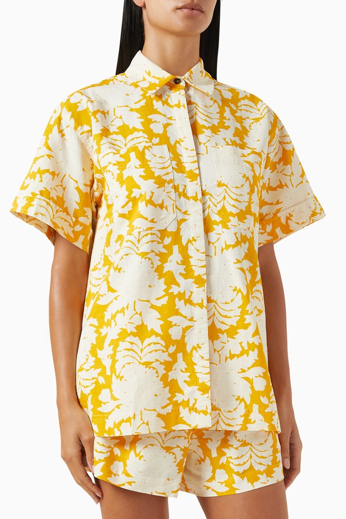 

Dulce Relaxed Shirt in Cotton-blend, Yellow