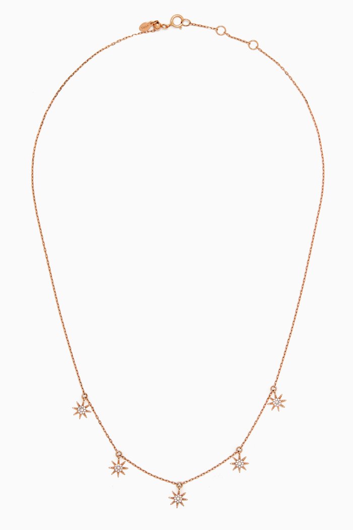 

Five Sun Diamond Necklace in 18kt Rose Gold