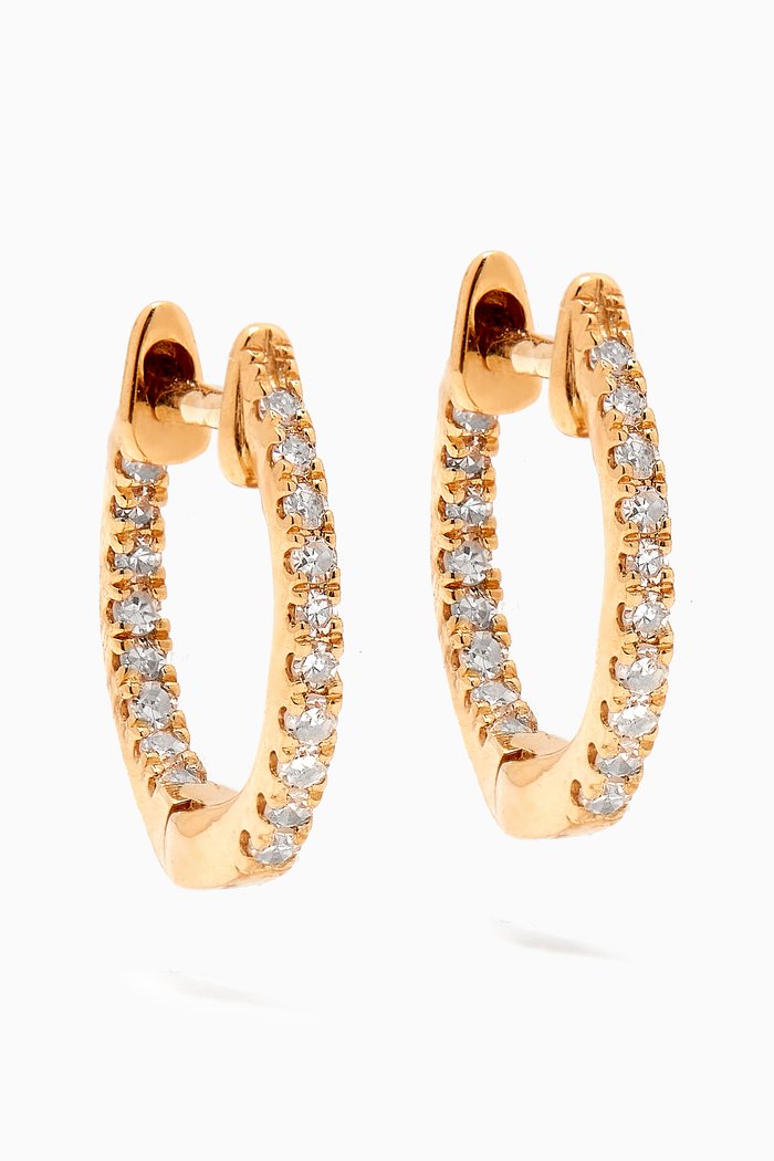 

Graphique Diamond Hoop Earrings in 18kt Gold, Yellow