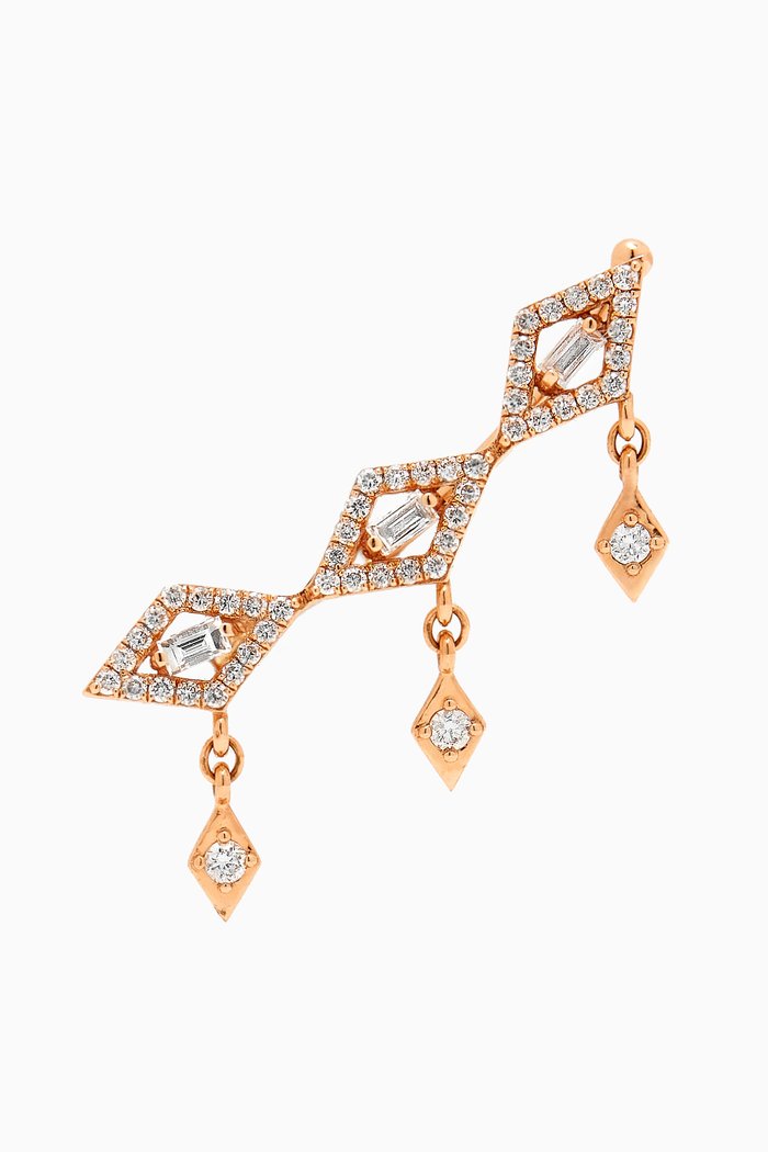 

Delicatesse Diamond Single Climber Earring in 18kt Rose Gold