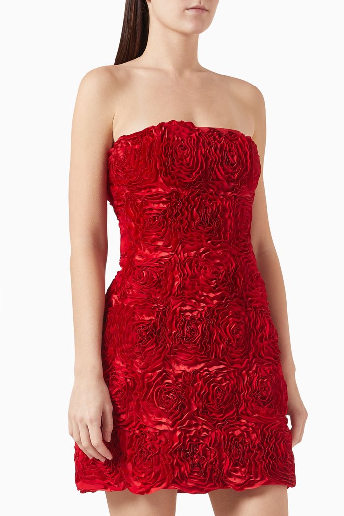 

Gazer Rosette Mini Dress, Red