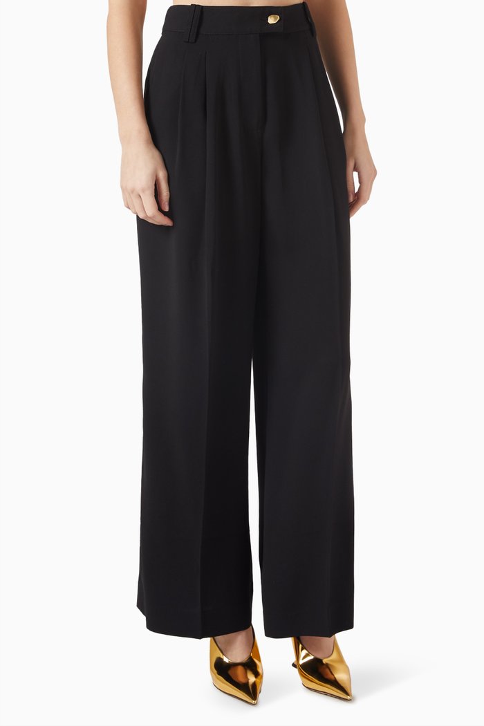 

Harlem Front Pleat Pants, Black