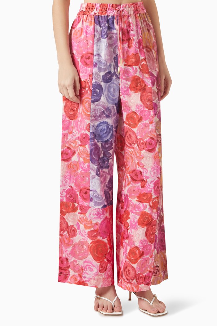 

Vision Relaxed Pants in Linen, Multicolour