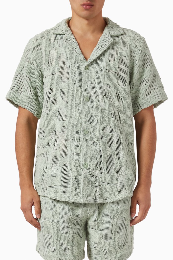 

Galbanum Cuba Shirt in Crochet, Green