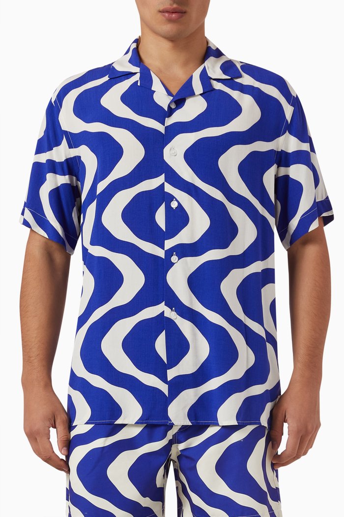 

Rippling Shirt in Viscose, Blue