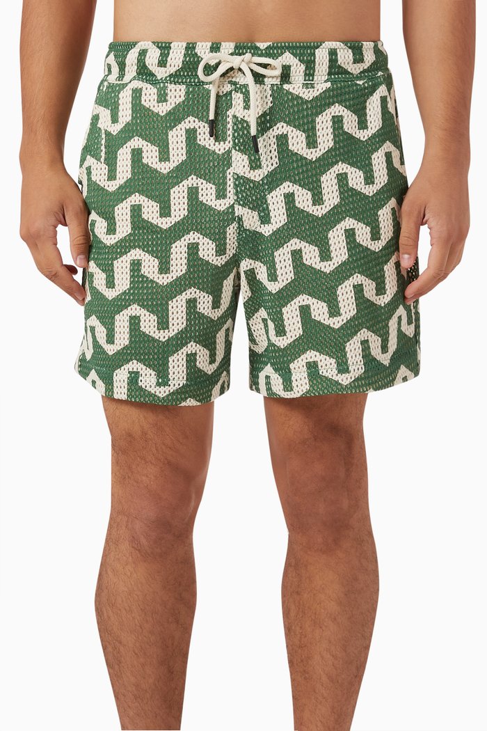 

Atlas Net Shorts in Woven Bobbinet, Green