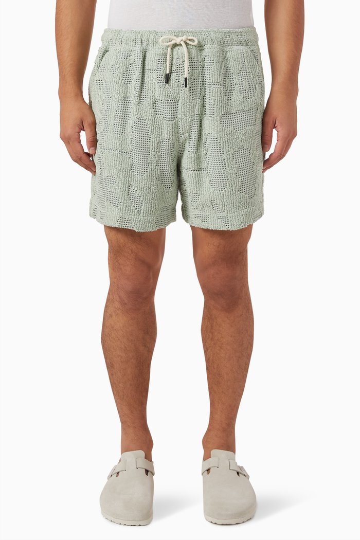 

Galbanum Shorts in Crochet, Green
