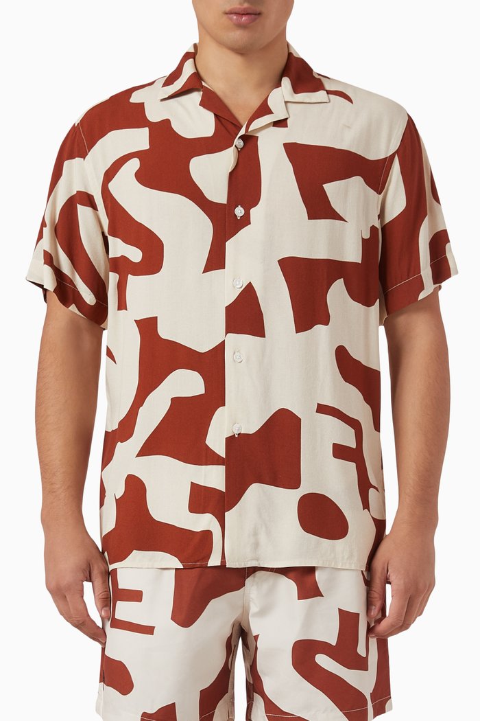 

Puzzlotec Shirt in Viscose, Brown