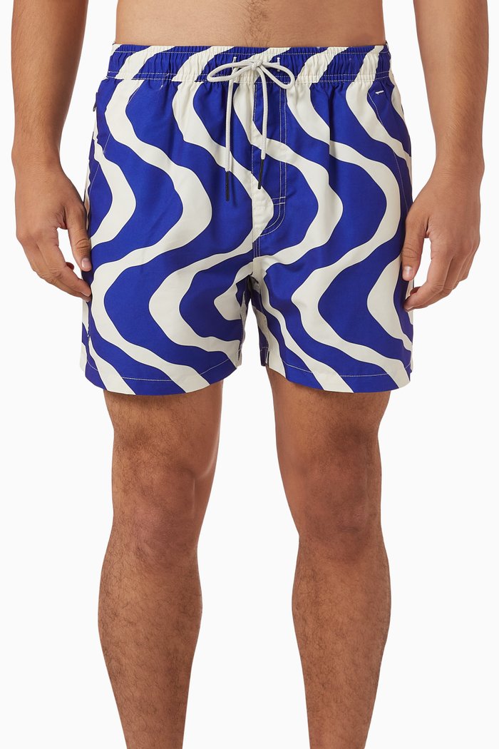 

Rippling Swim Shorts in Nylon, Blue