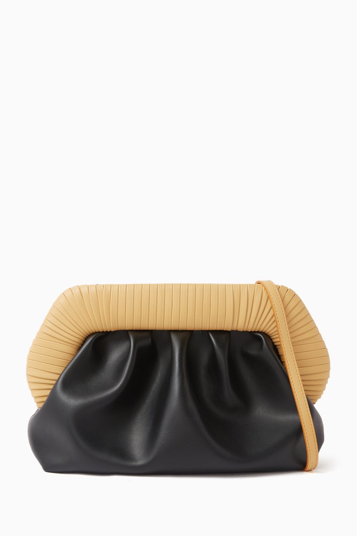 

Medium Bios Cordonia Clutch Bag in Vegan Fabric, Black