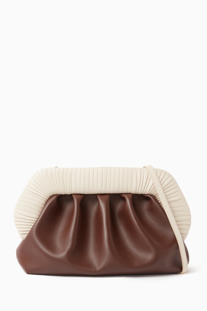 

Medium Bios Cordonia Clutch Bag in Vegan Fabric, Brown