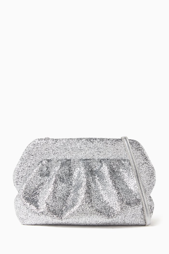 

Medium Bios Sparkling Clutch Bag, Silver