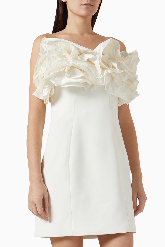 

Ruffle Mini Dress, White