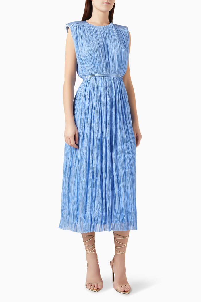 

Solstice Pleated Midi Dress, Blue