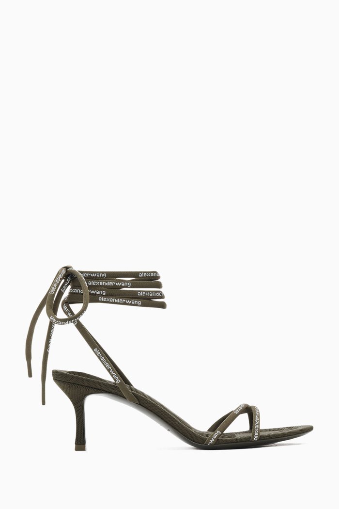 

Helix 65 Strappy Mid-heel Sandal in Leather, Green