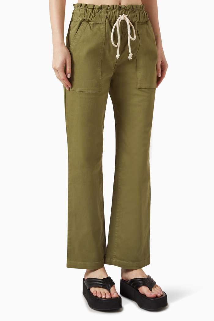 

Easy Utility Pants in Stretch-twill, Green