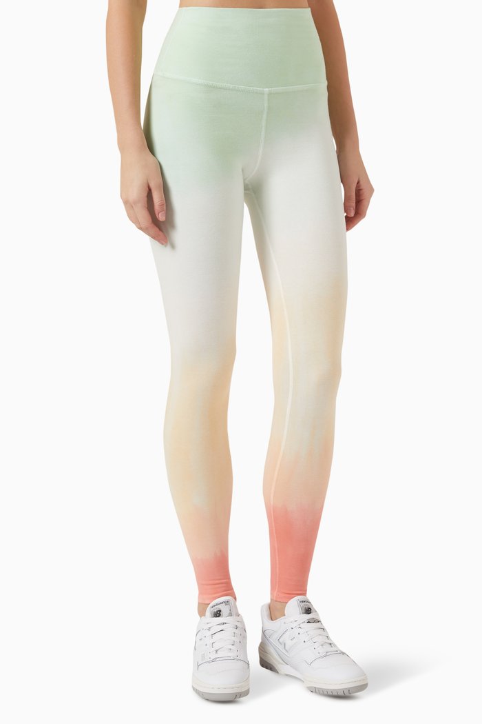 

Sunset Ombre Leggings in Cotton, Orange