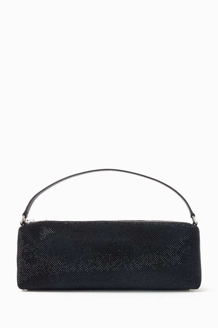 

Heiress Flex Crystal-embellished Bag in Leather, Black
