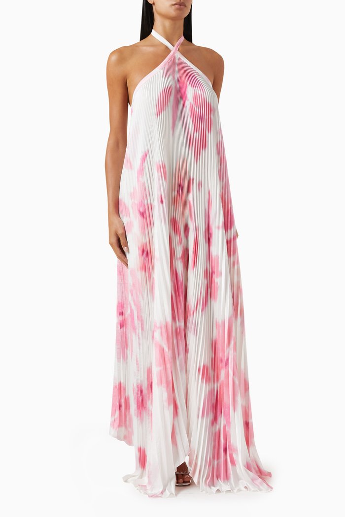 

Deesse Plisse Gown, Pink