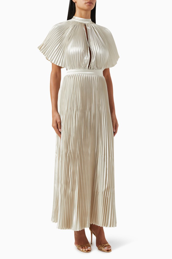 

Elite Pleated Gown, Neutral