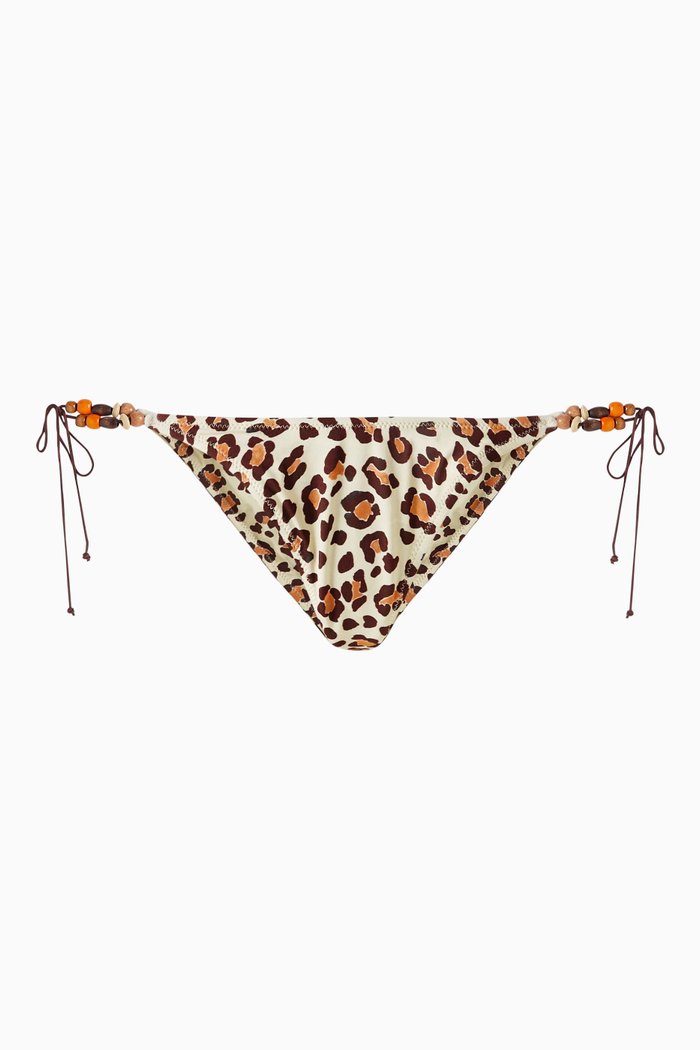 

The 90's Side Bikini Briefs in Matte Lycra, Brown