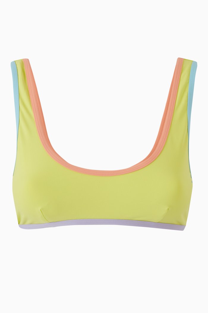 

The 90's Duo Crop Top in Matte Lycra, Multicolour