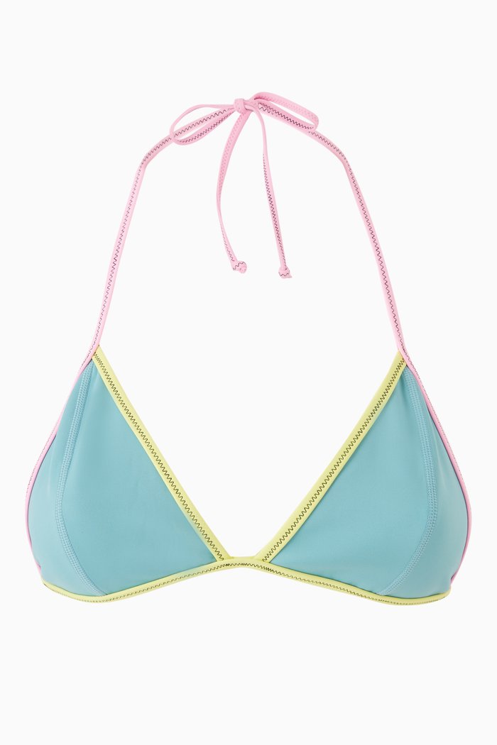 

The Neo Tri Bikini Top in Neoprene, Multicolour