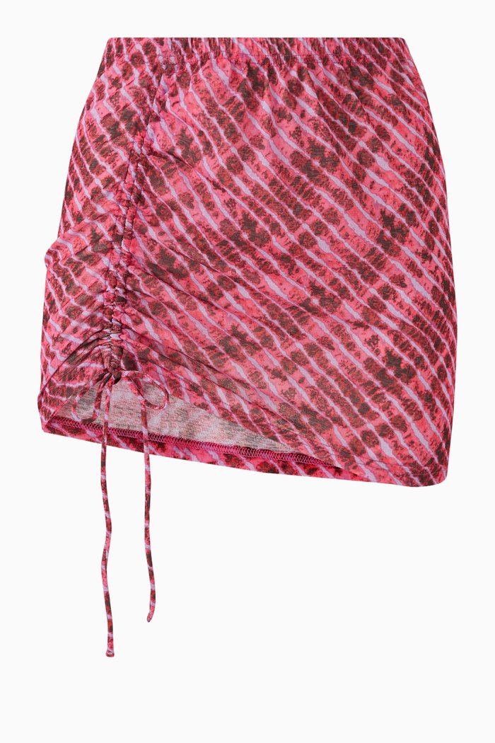 

The Rouch Mini Skirt in Mesh, Purple