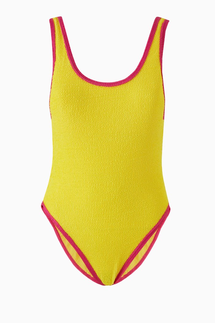 

The Showtime Duo One-piece Swimsuit in Stretch Nylon, Yellow