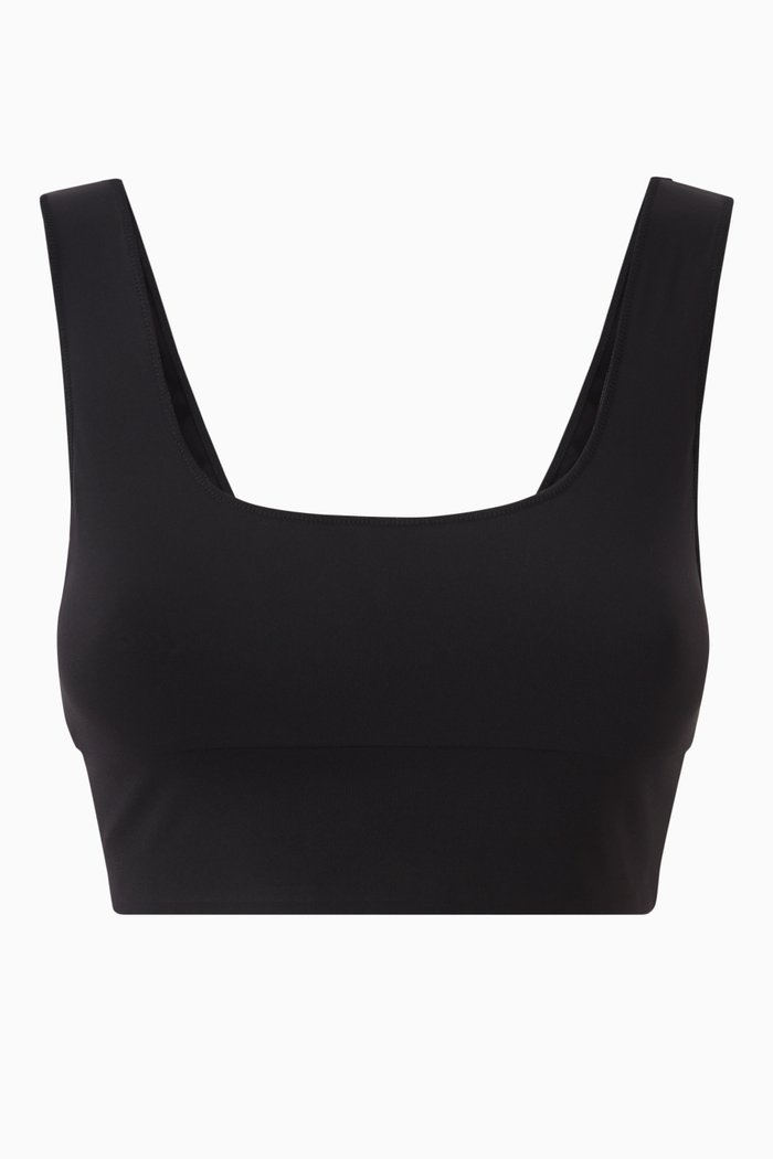 

The Contour Crop Top in Compression Lycra, Black