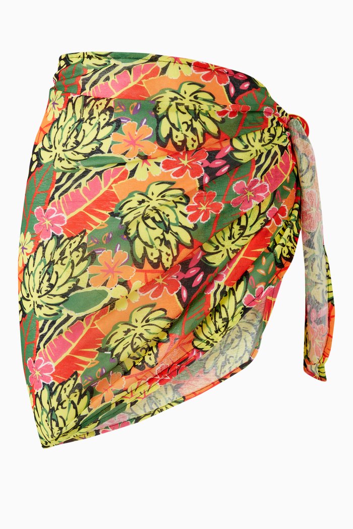 Tie-up Sarong in Mesh, Multicolour