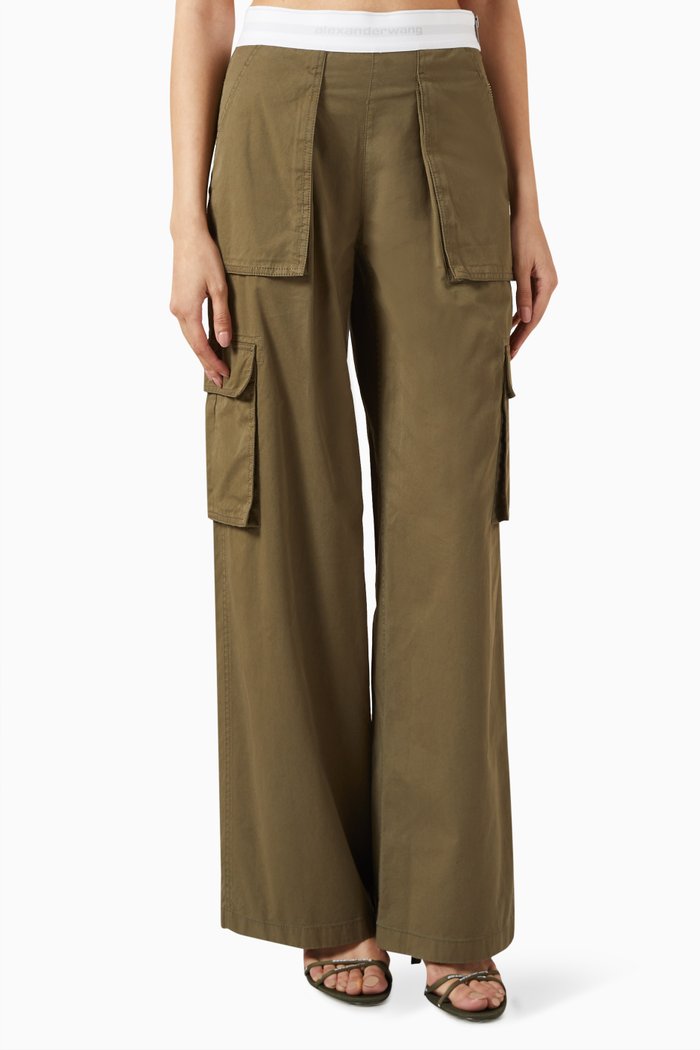 

Cargo Rave Pants in Cotton-twill, Green