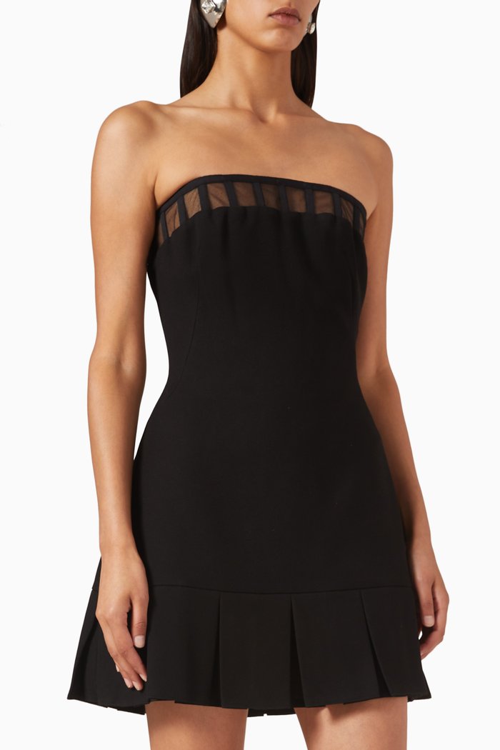 Strapless Corset-style Mini Dress, Black
