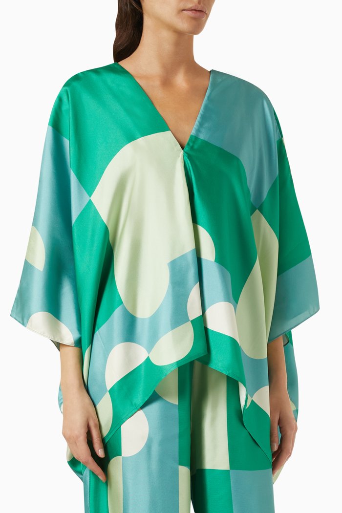

Sargent Majorca Scarf Top in Silk, Green