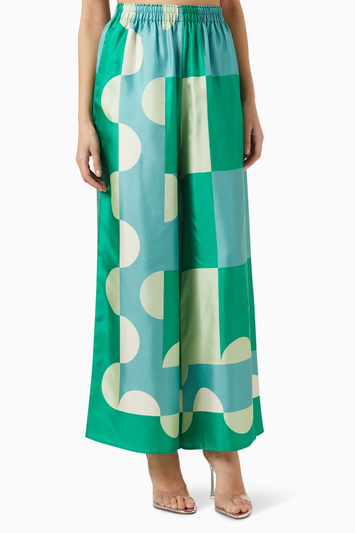 

Sargent Lisbon Pants in Satin, Green