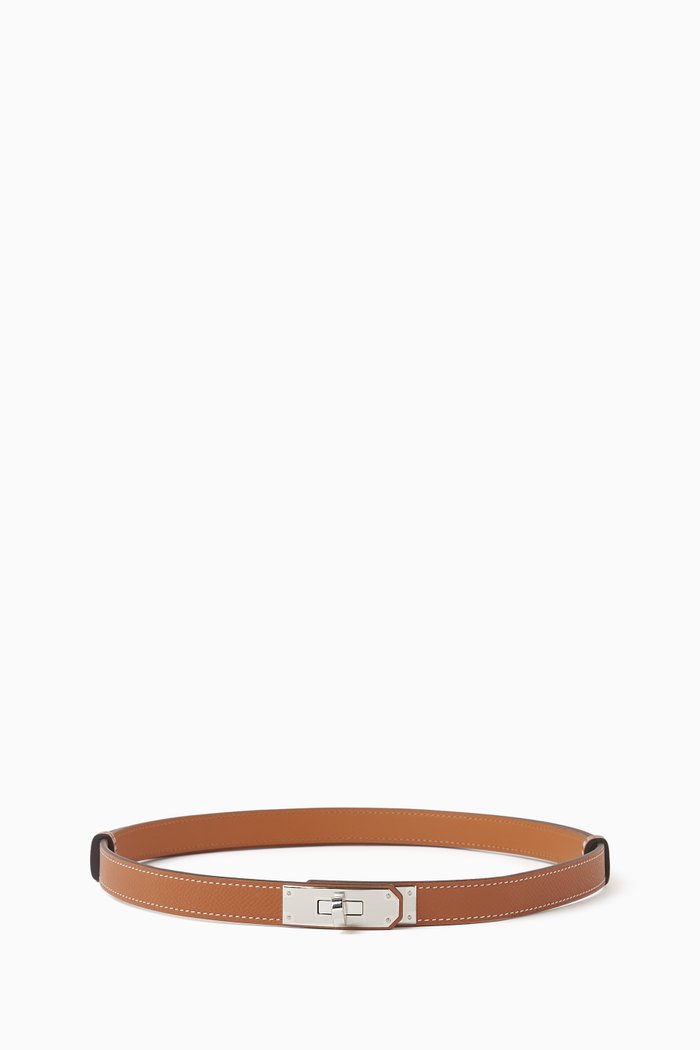 

Unused Kelly Belt in Epsom Leather & Palladium Hardware, Brown