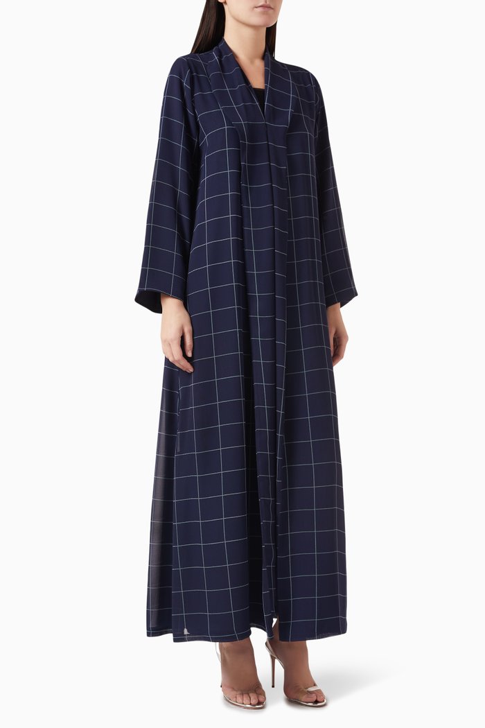 

Zainah Jacket Sleeves Abaya in Chiffon, Multicolour