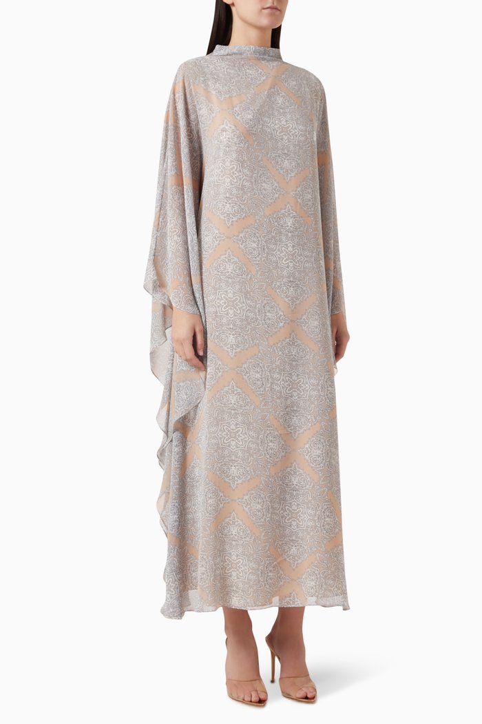 

Printed Turtleneck Kaftan & Dress Set, Multicolour