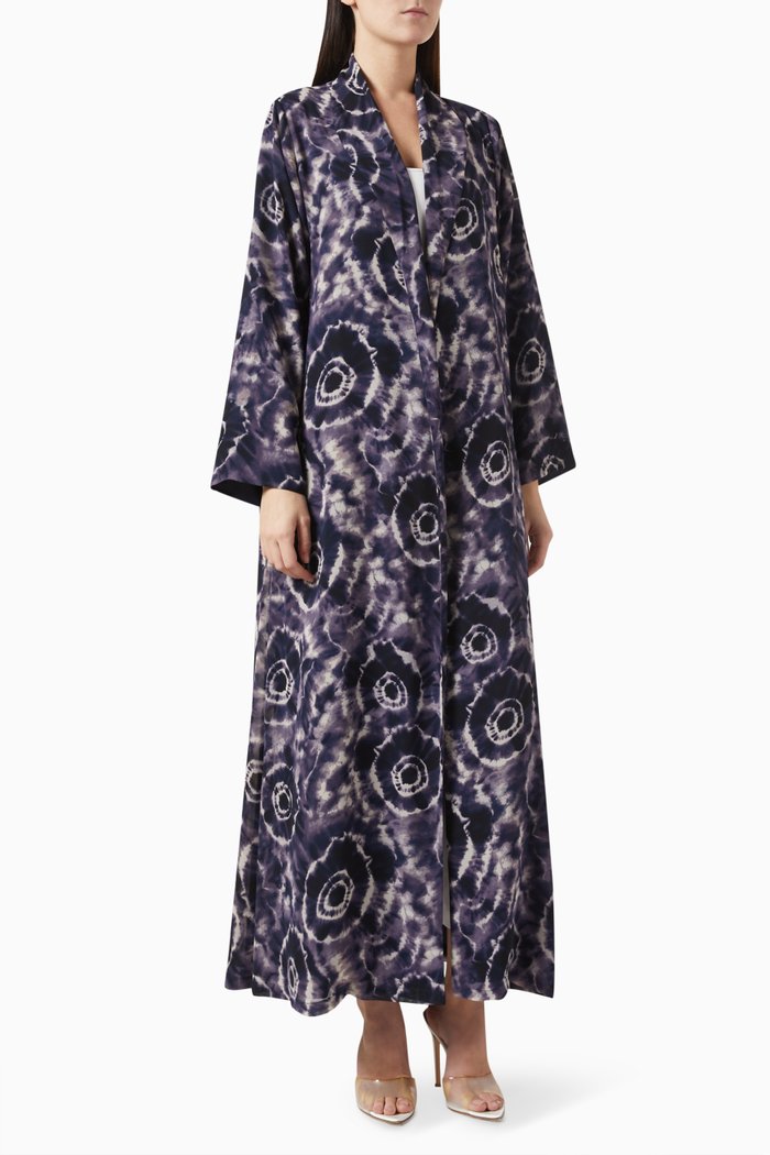 

Zainah Shawl Abaya in Chiffon, Multicolour