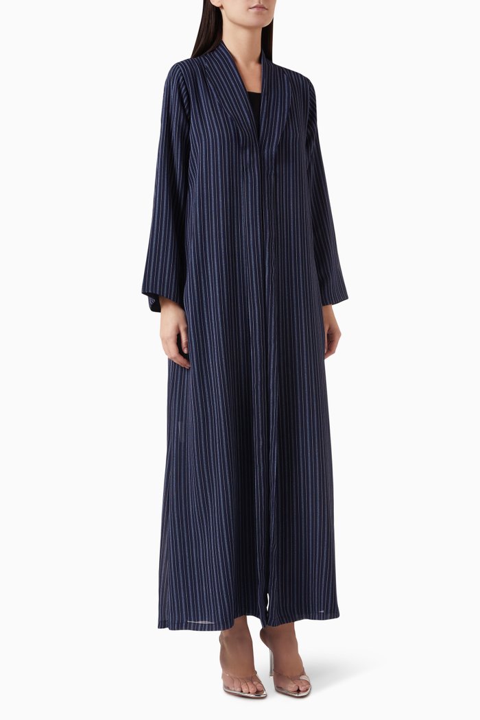 

Zainah Jacket Sleeves Abaya in Chiffon, Multicolour