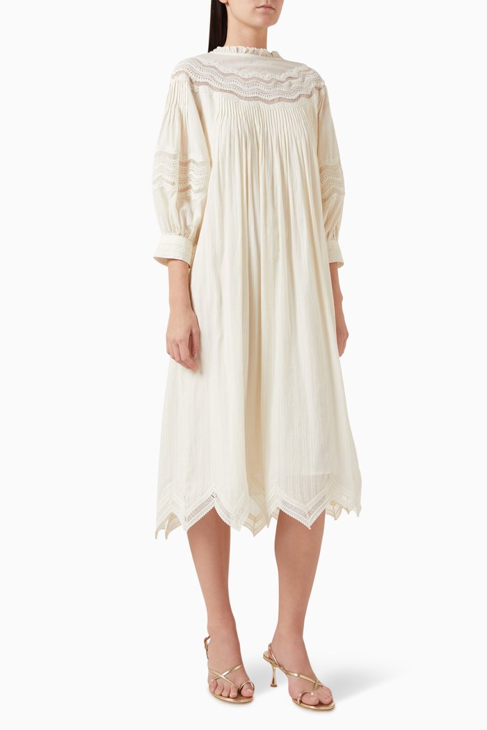 

Lea Tunic Mini Dress in Cotton Voile, White