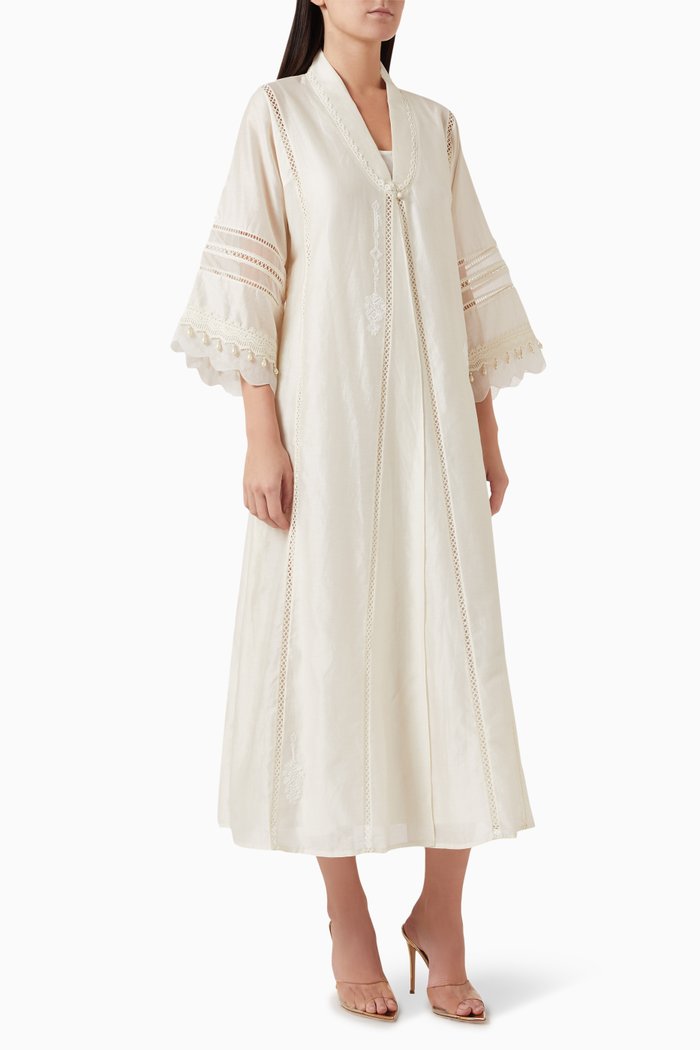 

Ambreen Midi Dress in Silk, White