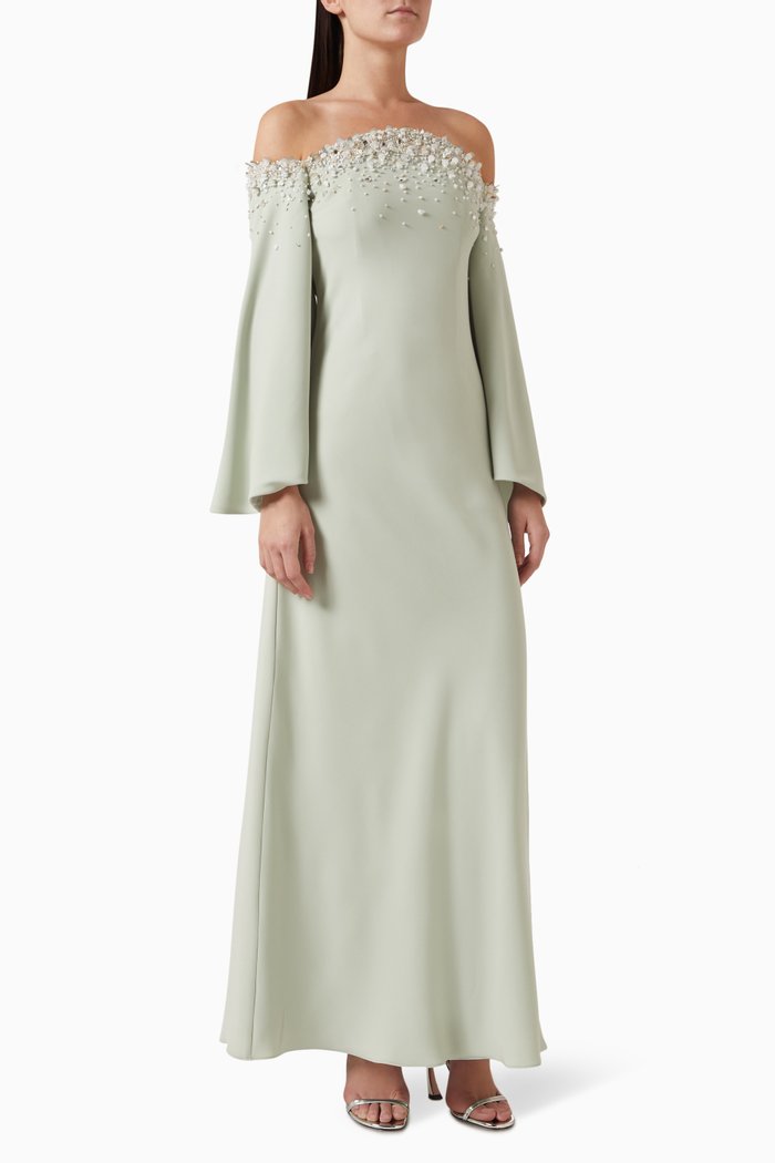 

Lyrah Embroidered Dress, Green