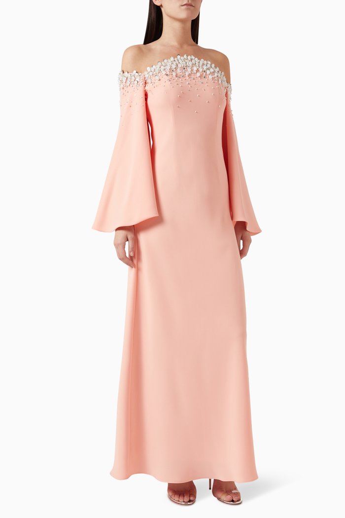 

Lyrah Embroidered Maxi Dress, Orange